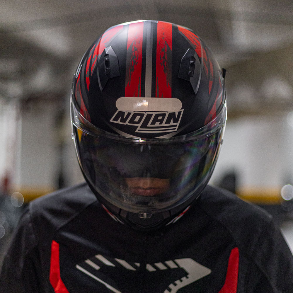 Capacete Nolan N60-6 MotoGp Preto Vermelho Fosco 55 - Nacar